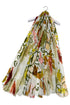 Floral Sketch Print Frayed Scarf