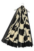 Graphic Heart Swirl Print Frayed Scarf