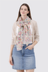 Rose & Mixed Floral Print Frayed Scarf