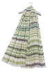 Striped Cotton Frayed Scarf