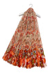 Playful Bohemian Paisley Print Frayed Scarf