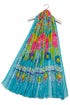 Peony & Lotus Summer Floral Print Frayed Scarf