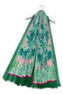 Symmetrical Deer Meadow Print Frayed Scarf