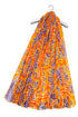 60s Psychedelic Paisley Print Frayed Scarf