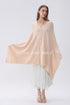 Versatile Plain Wool Poncho with Button Detailing