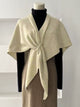 Large Plain Wool Triangle Pull Through Scarf
