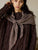 Large Plain Wool Triangle Pull Through Scarf