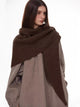 Large Plain Wool Triangle Pull Through Scarf