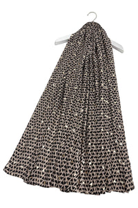 Mini Love Heart & Foiled Gold Scarf