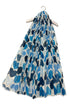 Foiled Pattern Love Heart Print Frayed Scarf