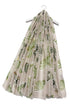 Butterfly Print Foiled Frayed Scarf