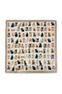 Illustrated Cat Print Square Scarf