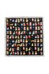 Illustrated Cat Print Square Scarf