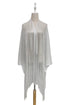Metallic Mesh Tassel Kimono