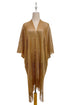 Metallic Mesh Tassel Kimono with Pearl Detailing