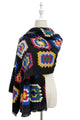 Retro Circle Wool Frayed Scarf
