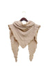 Vintage Crochet Ruffle Wool Blend Triangle Scarf Wrap