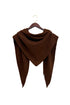 Plain Pull-Through Knit Wool Blend Triangle Scarf Wrap