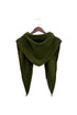 Plain Pull-Through Knit Wool Blend Triangle Scarf Wrap