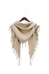 Boho Wool Blend Triangle Tassel Scarf Wrap