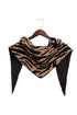 Chic Zebra Print Knit Wool Triangle Scarf