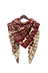 Nordic Fair Isle Snowflake Knit Wool Blend Triangle Scarf Wrap