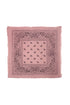 Paisley Border Wool Blend Frayed Square Scarf