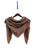 Paisley Wool Blend Frayed Square Scarf