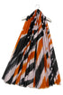 Abstract Zebra Print Frayed Scarf