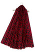 Classic Poppy Floral Print Frayed Scarf