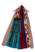 Bold Block Floral Print Frayed Scarf