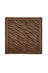 Metallic Zebra Print Frayed Square Scarf with Border