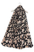 Glitter Peony Floral Print Scarf