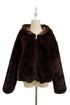 Reversible Faux Fur and Suede Hooded Jacket