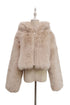 Fluffy Cropped Faux Fur Jacket