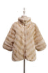 Faux Fur Chevron Cape Jacket