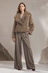 Luxe Faux Fur Coat with Lapel Collar