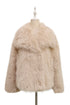 Luxe Fluffy Faux Fur Coat With Shawl Collar