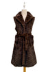 Plush Diamond Quilted Faux Fur Long Belted Vest