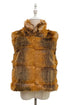 Luxe Tiered Faux Fur Funnel Neck Gilet Jacket