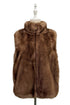 Plush Faux Fur Funnel Neck Zip Gilet