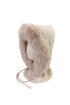 Wool Blend Knit Hooded Balaclava with Faux Fur Trim