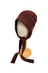 Wool Blend Tie-Detailed Knit Bonnet Beanie