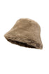 Plain Faux Fur Bucket Hat