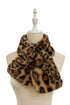 Leopard Faux Fur Pull Through Scarf