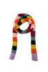Multi-Colour Striped Knit Skinny Scarf