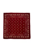 Oversize Parisian Paisley Print Frayed Square Scarf With Border