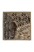Bordered Safari Animal Print Soft-Touch Square Scarf