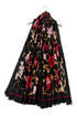 Traditional Botanical Print Frayed Scarf