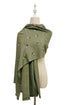 Bee Print Wool Blend Frayed Scarf